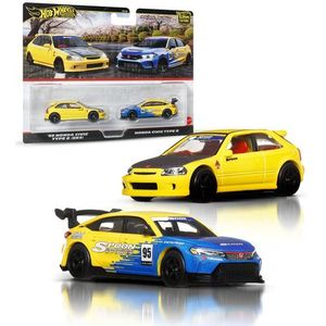 Hot Wheels Premium Car Culture JBL00 Set van 2 stuks Schaal 1/64 Unieke Composities Real Riders Banden Metaal/Metalen Lichaam Speelgoed voor Verzamelaars