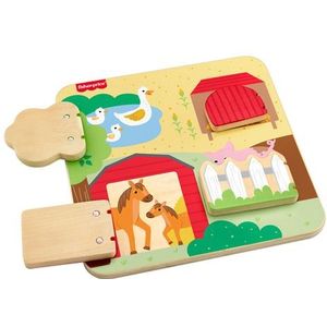 Fisher-Price Wood Houten boerderijdieren - Activiteitenbord