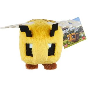 Mattel Minecraft pluche speelgoed, Bee zachte pop geïnspireerd door een Minecraft filmkarakter, 8 inch verzamelobject
