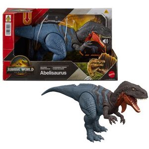 Mattel Jurassic World Rebirth Action Figure met Geluid Wild Roar Abelisaurus 12 cm Action Figuur