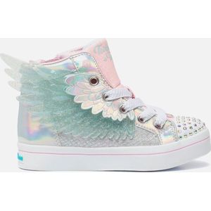 Skechers Twi Lites Unicorn Wings Meisjes Sneakers Zilver/Roze
