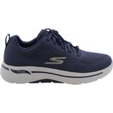 Skechers Go Walk Arch Fit idyllische sneakers voor heren, 49,5 EU Ancho, Navy Textiel Synthetische Gouden Trim, 39.5 EU