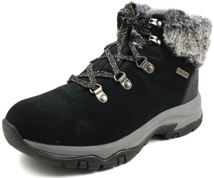 Skechers - Trego Falls - Enkellaars - Zwart - Suede Nylon - Waterdicht - Winter Voering