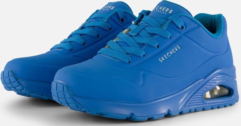 Skechers - Uno Night Shades - Damessneakers - Blauw - Suède/Synthetisch