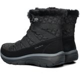 Skechers - Easy Going - Veterboots - Zwart - Gewatteerd Nylon - Imitatieleer