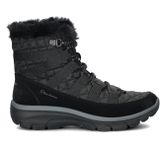 Skechers - Easy Going - Veterboots - Zwart - Gewatteerd Nylon - Imitatieleer