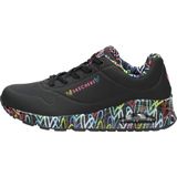 Skechers - Uno Loving Love - Sneakers - Zwart - Synthetisch Bovenwerk, Air-Cooled Memory Foam, Zichtbare Skech-Air