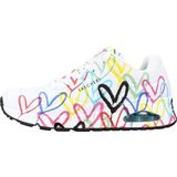 Skechers - Uno Trainers - Veelkleurig Wit - Synthetisch Durabuck - Veters