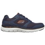 Skechers - Flex Advantage 4.0 - Sneaker - Marineblauw - Lederen Mesh - 39 EU