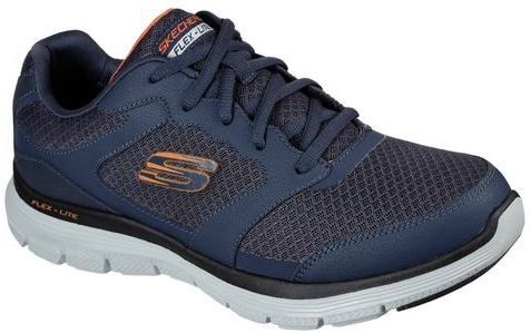 Skechers - Flex Advantage 4.0 - Sneaker - Marineblauw - Lederen Mesh - 39 EU
