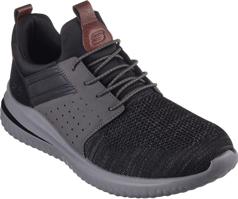 Skechers - DELSON 3.0-CICADA - Slipper - Zwart/grijs - Textiel