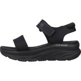 Skechers - D'Lux Walker Sandalen - New Block Zwart - Stof - Klittenband