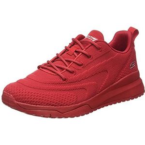 Skechers Bobs Sport Squad 3-Color Swatch, lage gymschoenen voor dames, Rood, 37 EU