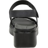 Ecco Flowt Wedge sandalen met sleehak zwart