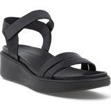 Ecco Flowt Wedge sandalen met sleehak zwart