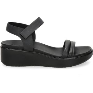 Ecco Flowt Wedge Sandalen zwart Nubuck - Dames