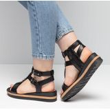 Ecco Flowt Wedge LX W sandalen met sleehak beige