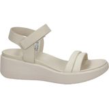 Ecco Flowt Wedge LX W sandalen met sleehak beige