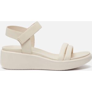 Ecco Flowt Wedge LX W sandalen met sleehak beige
