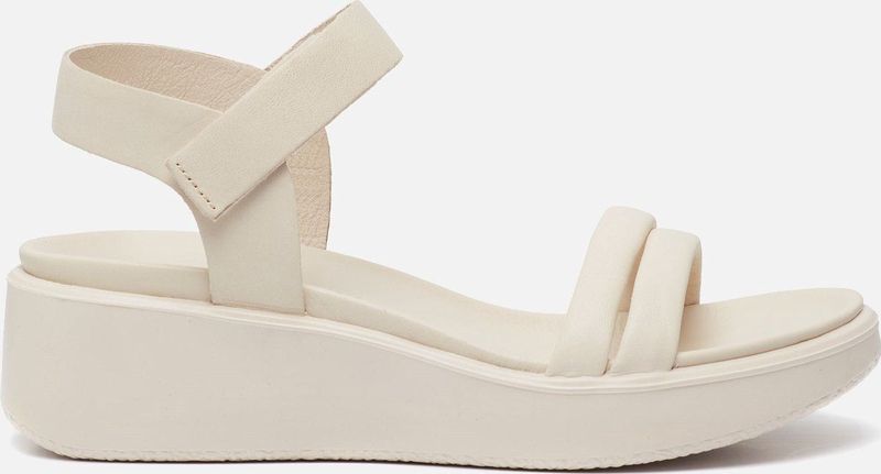 Ecco Flowt Wedge LX W sandalen met sleehak beige
