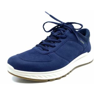 ECCO Exostride Sneaker Blauw Nubuck Leer Ademend Lichtgewicht