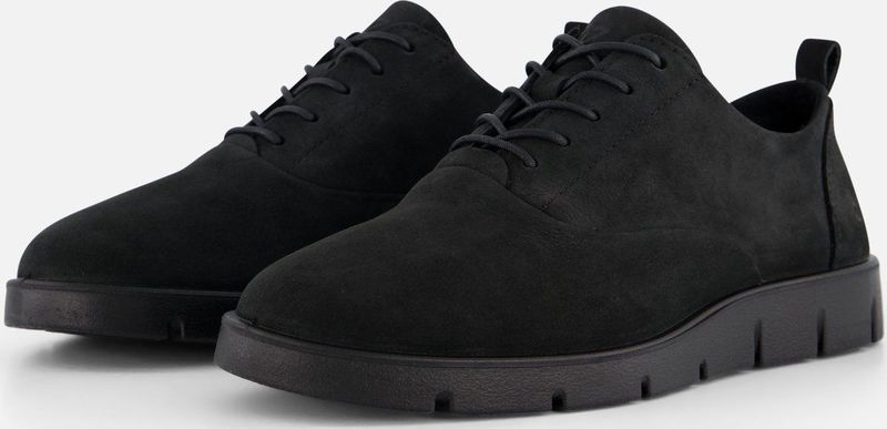 ECCO - Bella - Veterschoen - Black - Nubuckleer - Ademend, Uitneembare Binnenzool