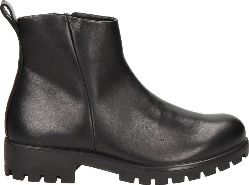 Ecco Modtray Enkellaarsjes Zwart Leer DriTan Technologie