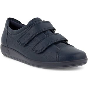 ECCO - Soft 2.0 - Hoge Sneakers - Marine - Leer - Dames