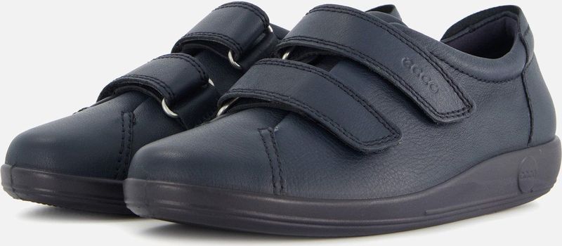 ECCO - Soft 2.0 - Hoge Sneakers - Marine - Leer - Dames