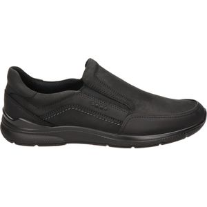 ECCO Irving leren heren instappers Zwart Uitneembare zool