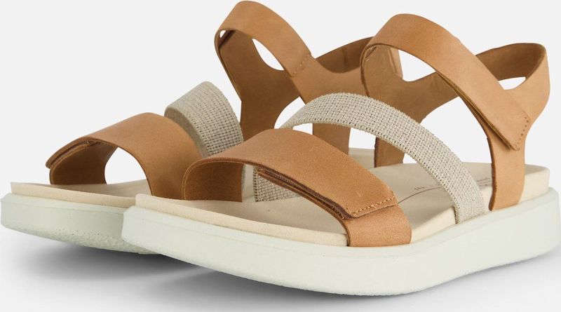 ECCO - Sandalen - Wit - Leer - Klittenbandsluiting