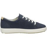 Ecco Soft 7 W Veterschoenen blauw Textiel - Dames - Maat 38