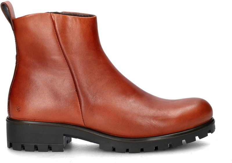 ECCO Modtray - Dameslaarzen - Cognac - Leer - Veterloos Ontwerp