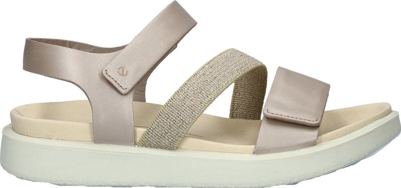 ECCO - FLOWT W - Sandalen - Wit - Leer - Klittenbandsluiting