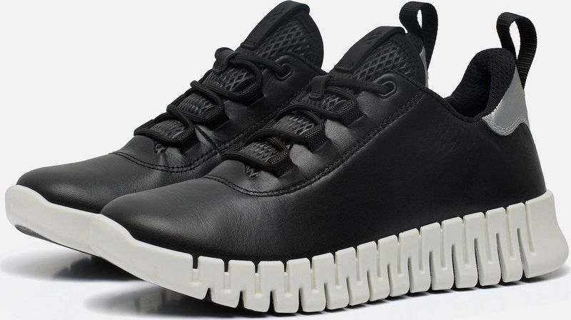 ECCO - Gruuv - Sneakers - Zwart - Volnerfleer - Vetersysteem