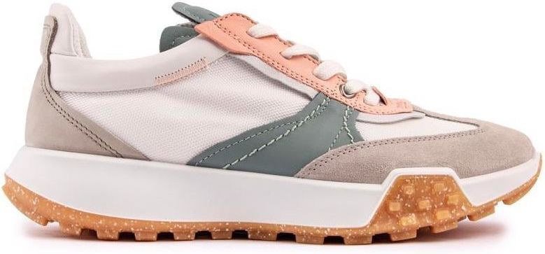 Ecco - Retro Sneakers - Zwart - Textiel en Leer