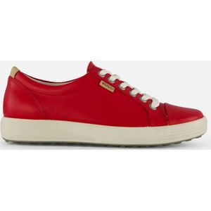 Ecco Soft 7 W Sneakers rood Leer - Dames - Maat 38