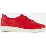 Ecco Soft 2.0 Sneakers rood Leer - Dames - Maat 38