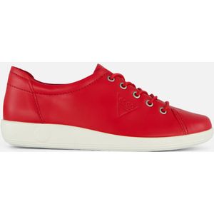 Ecco Soft 2.0 Sneakers rood Leer - Dames - Maat 40