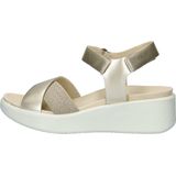 ECCO - Women Flowt Wedge Lx W Cross Strap - Slipper - Pure White Gold - Leer