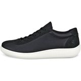 ECCO - Soft Zero - Sneakers - Black - Volnerf leer met suède details