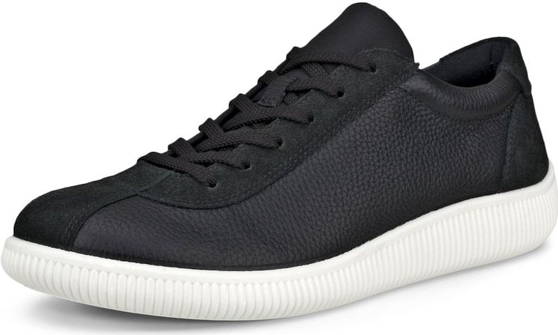 ECCO - Soft Zero - Sneakers - Black - Volnerf leer met suède details