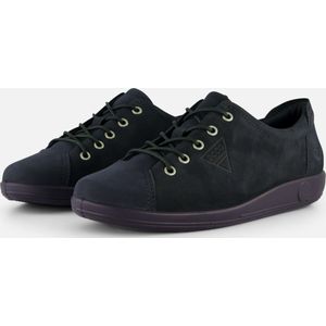 Ecco Soft 2 Sneakers blauw Nubuck - Dames