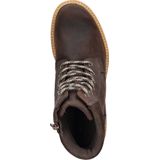 Ecco - ELAINA - Veterlaarsjes - Donkerbruin - Enkellaars - Blokhak - Zachte Schachtpolstering