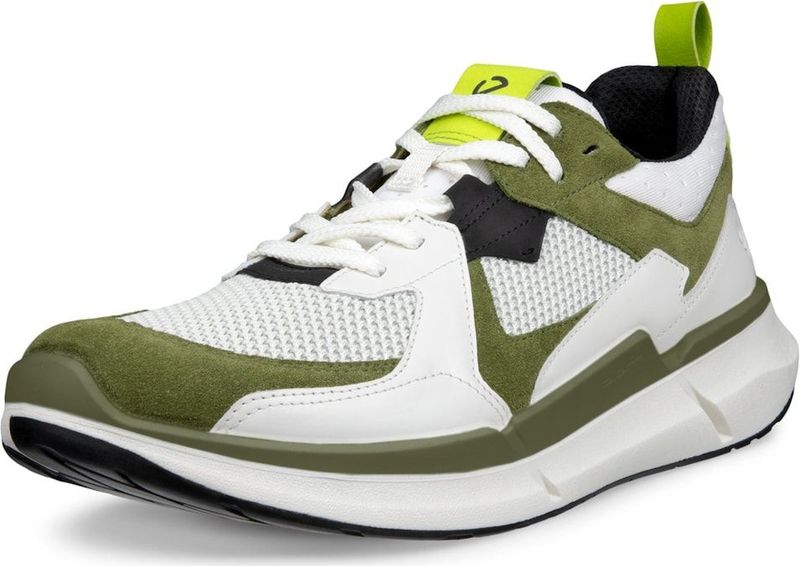 ECCO - Biom 2.2 - Sneakers - Grasgroen/Zwart/Wit - Leer/Imitatieleer/Mesh/Suède