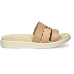 ECCO Flowt Oasis Slide - Sandalen - Koekje - Nubuck - Microvezel Voetbed