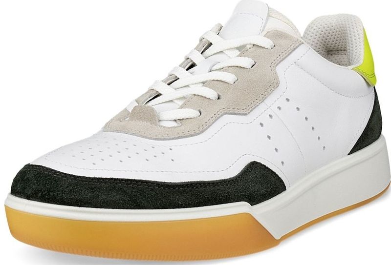 Sneakers - STREET COURT - Color-Blocking - Glad Leer en Suède
