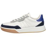 Ecco - Street Court - Sneaker - Wit Blauw - Leer - DriTan Technologie