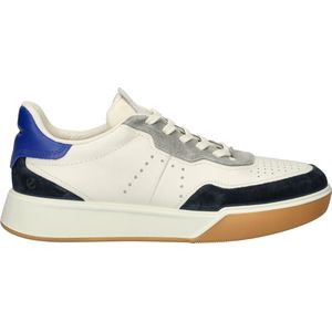 Ecco - Street Court - Sneaker - Wit Blauw - Leer - DriTan Technologie