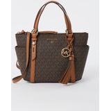 Michael Kors Sullivan Small handtas met leren details